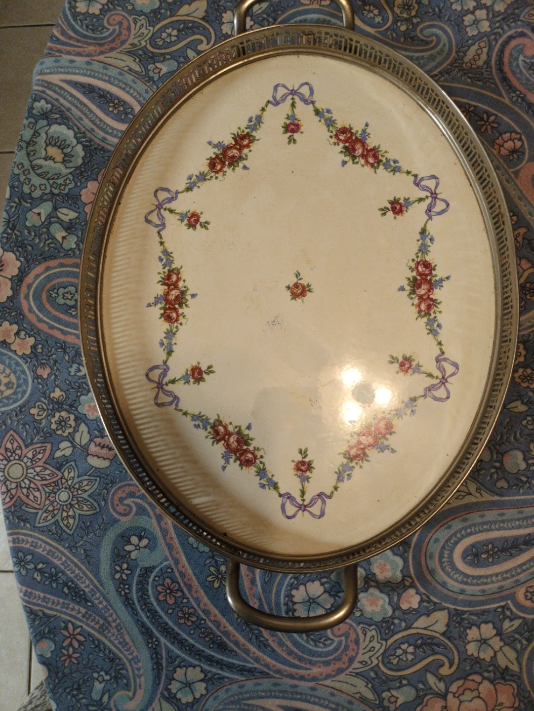 Vintage Floral Serving Tray