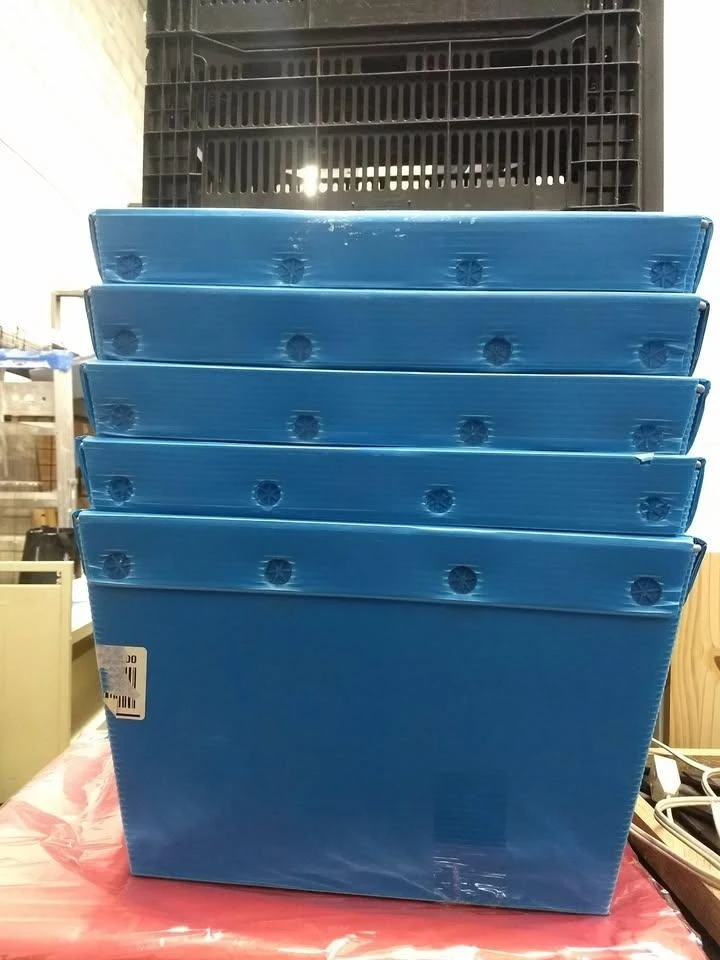 Blue Corrugated Plastic Storage Bin (5 Available) - photo 2