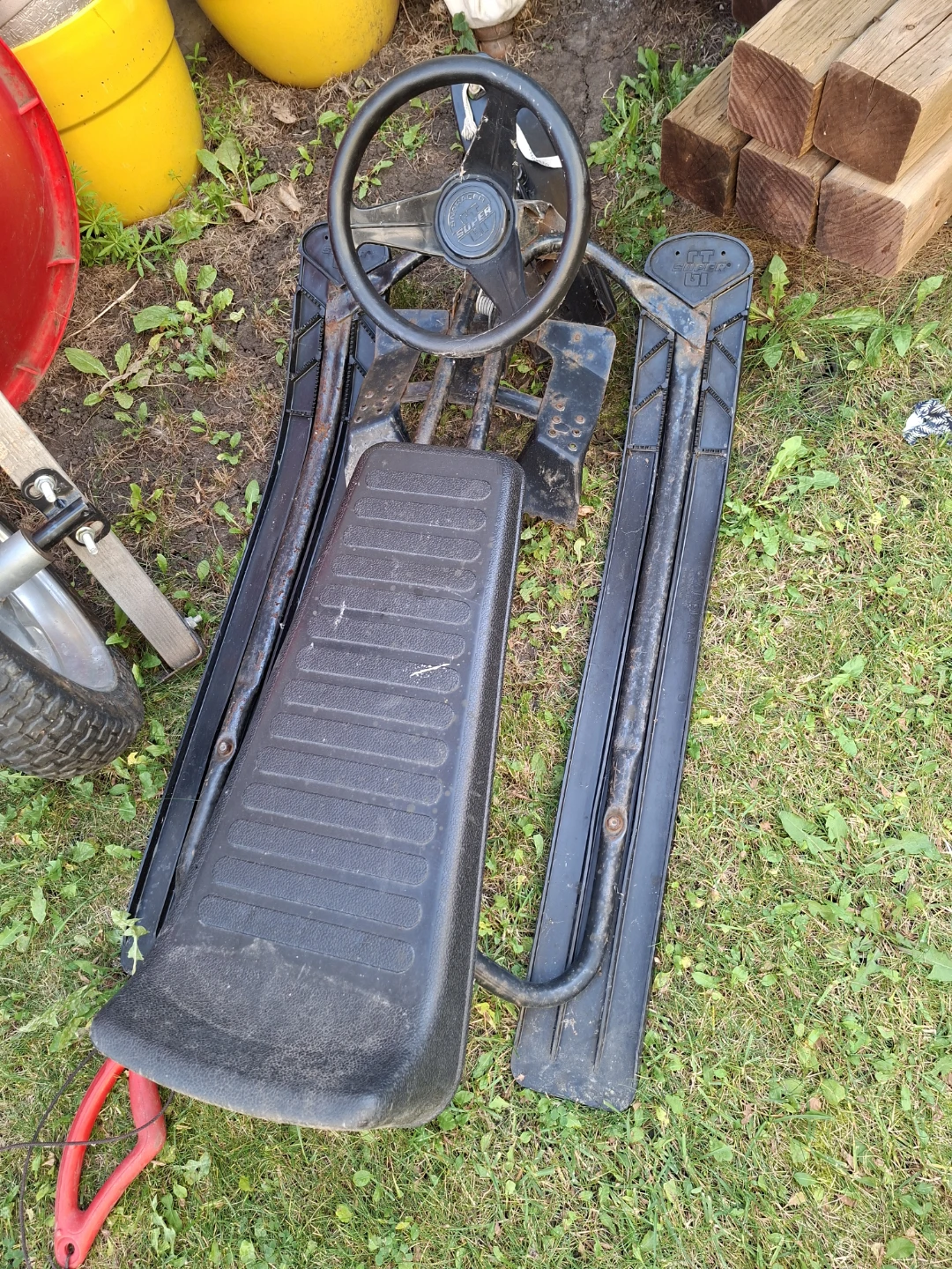 Two Vintage Kids Snow Sleds - photo 3