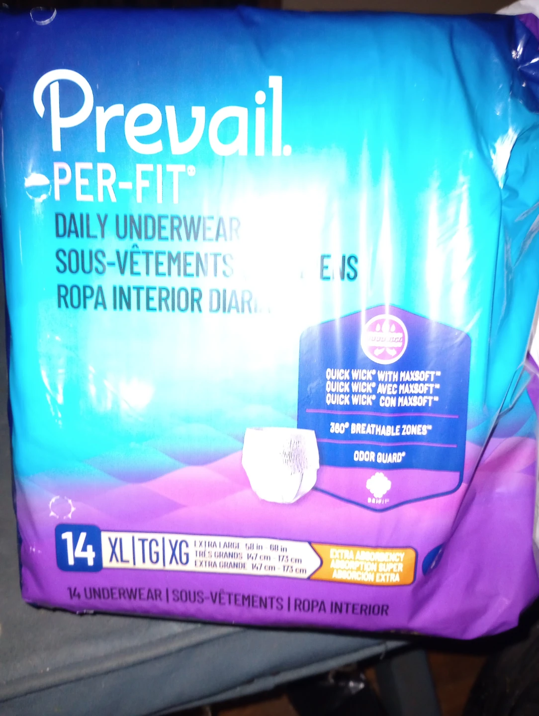 Prevail Per-Fit XL Daily Underwear - 14 Count