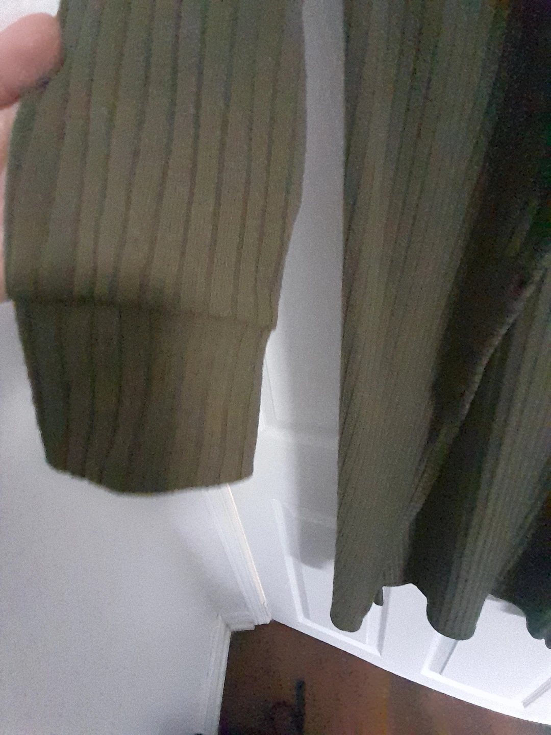 Olive Green Longline shrug cardigan - photo 3