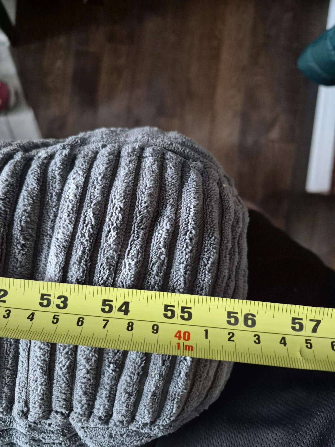 Grey Corduroy Floor Cushion - photo 4