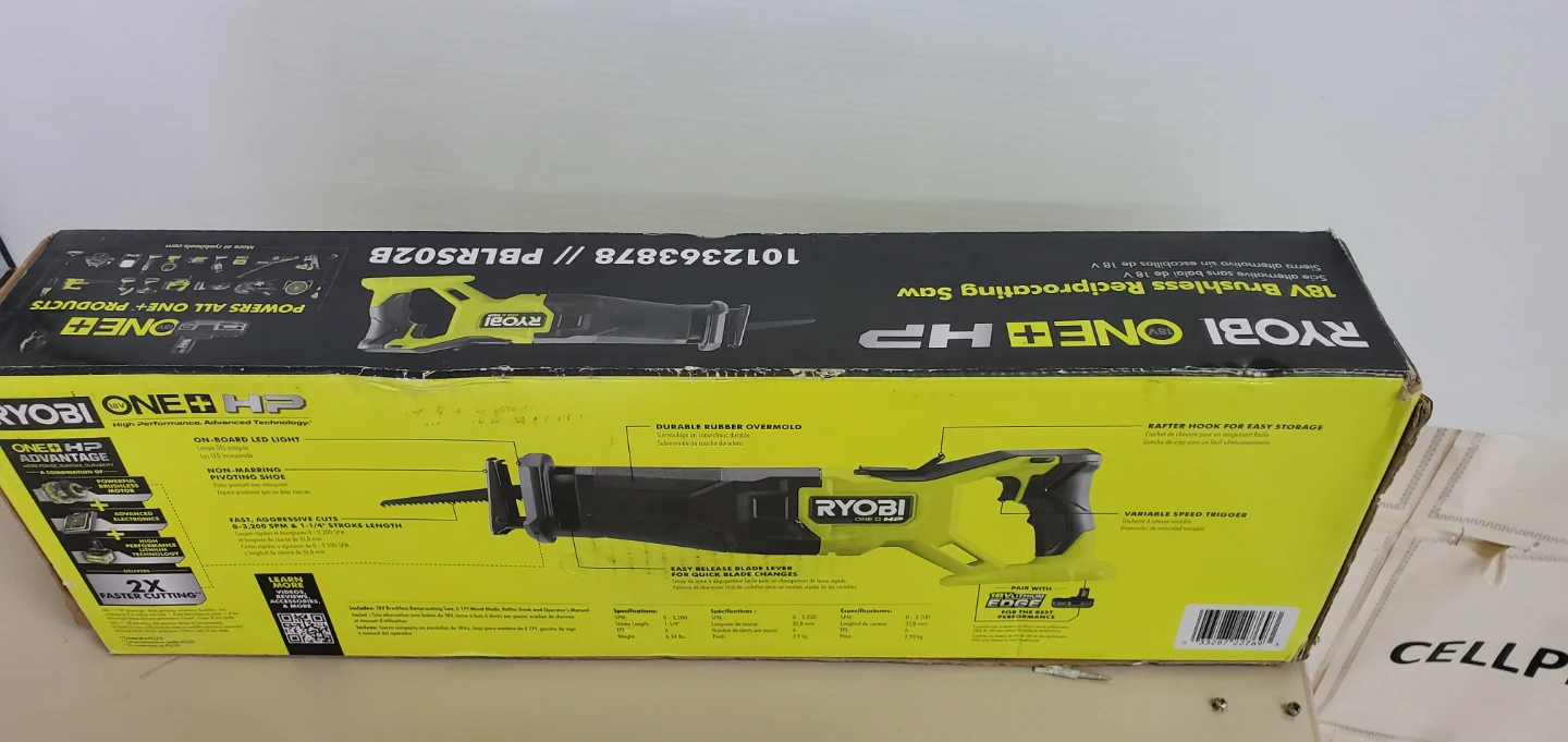 RYOBI 18V ONE+ HP Brushless Cordless Reciprocating Saw