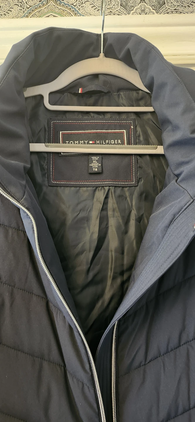 New Tommy Hilfiger Women's Quilted Hooded Jacket Black XL - photo 2