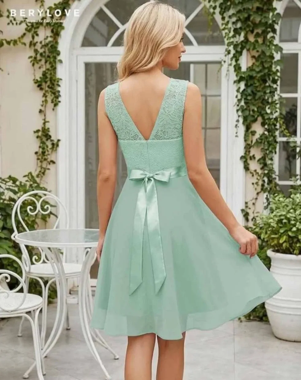 BeryLove Mint Green Lace A-Line Dress🏈 - photo 3