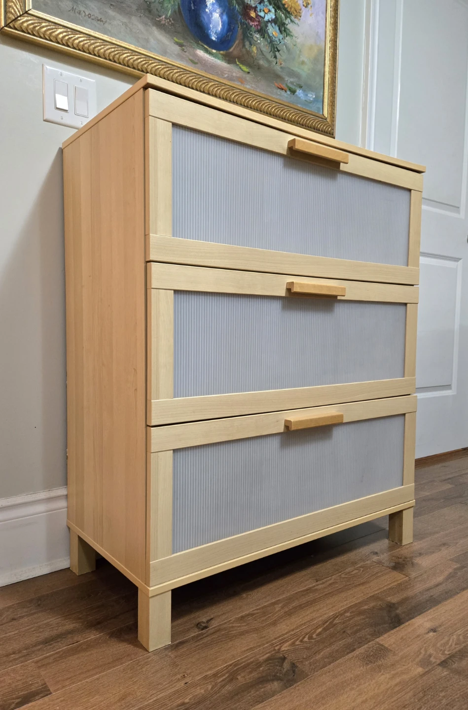 IKEA 3-Drawer Dresser with Frosted Panels - photo 4