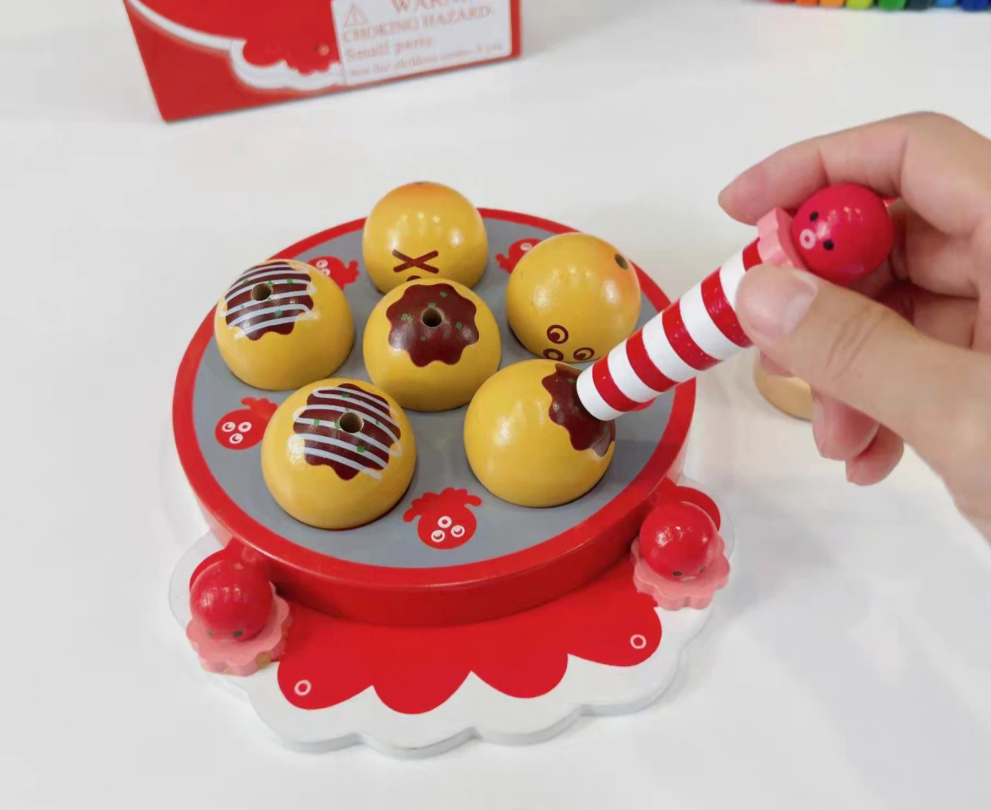 Kids Wooden Octopus Balls Toy Set