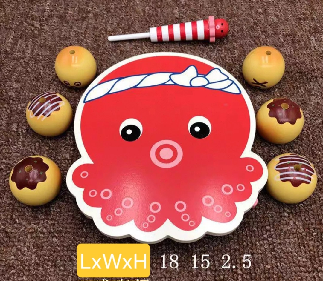 Kids Wooden Octopus Balls Toy Set - photo 2