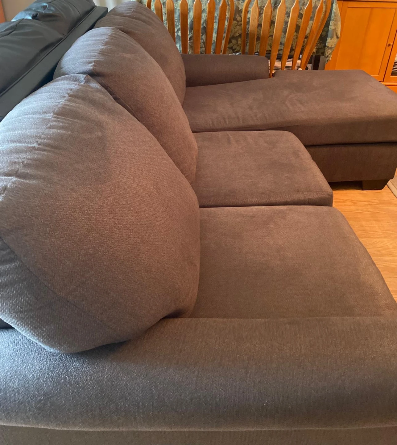 Dark Grey Sectional Couch with Chaise - photo 3