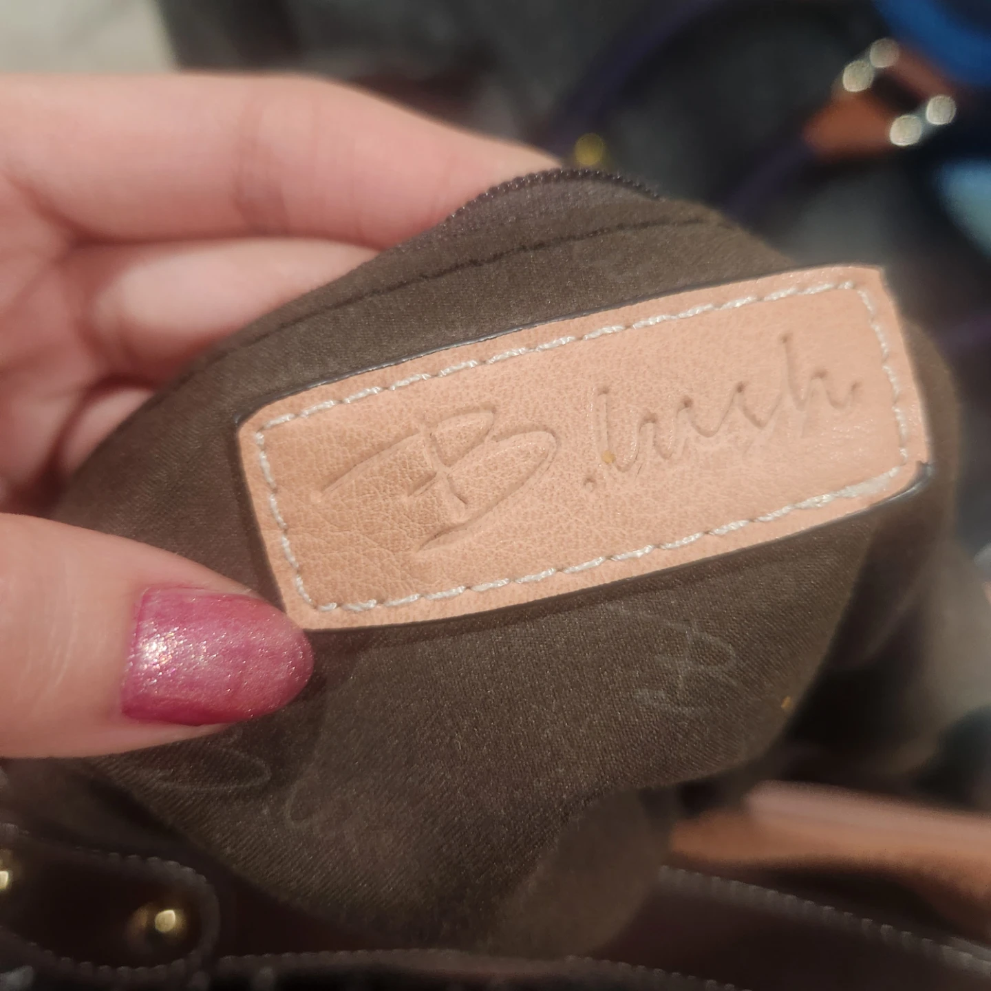 🍑Y2K B.lush Pink leather hobo Bag - photo 3