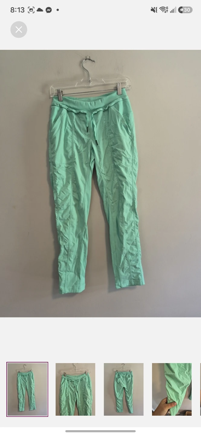 Lululemon Women's Pants Light Green Size 4