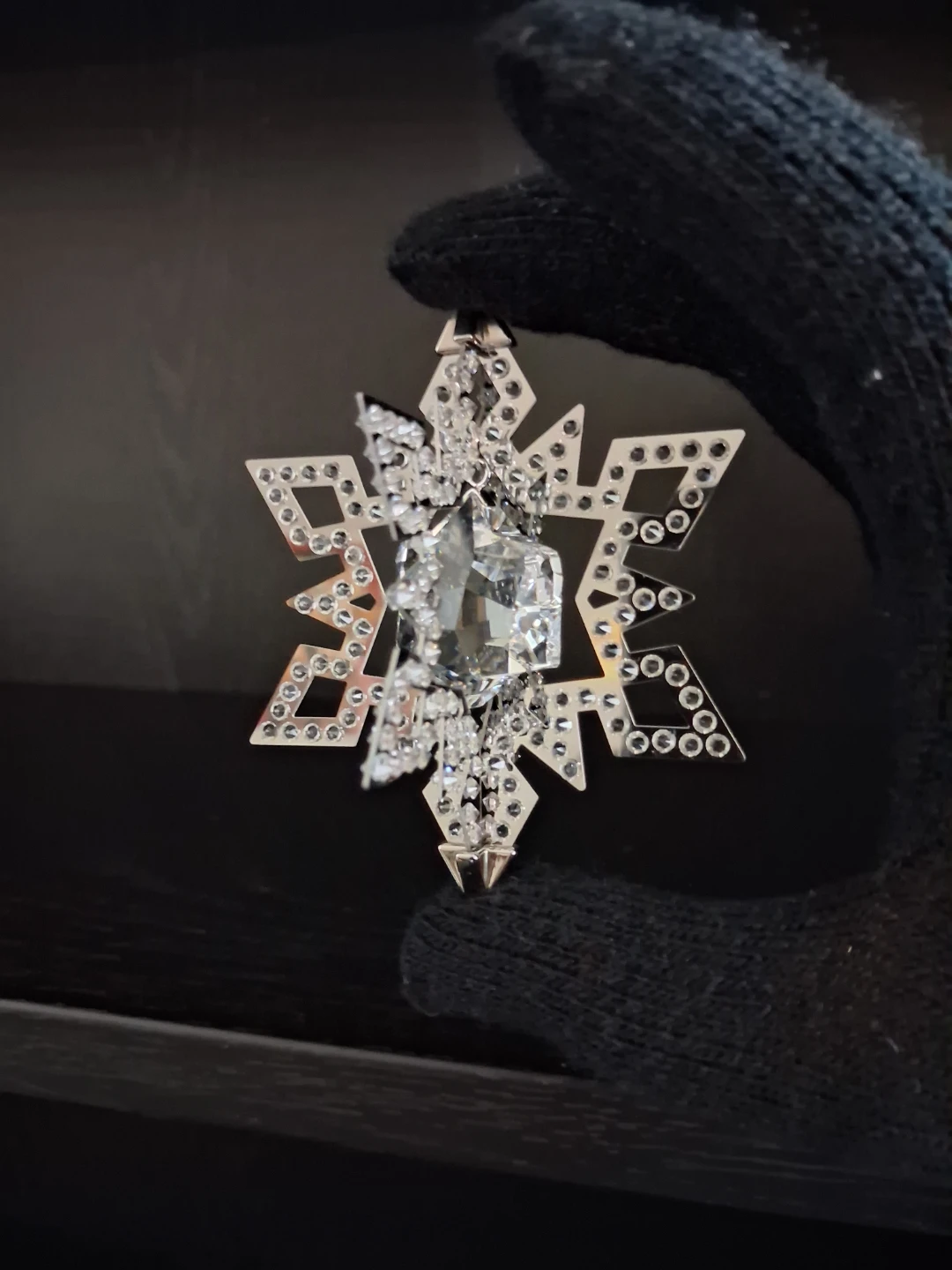 Swarovski Christmas Ornament Star Silver Tone - photo 2