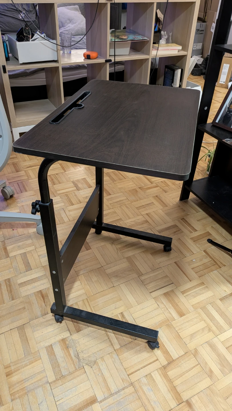 Adjustable Rolling Bedside Table