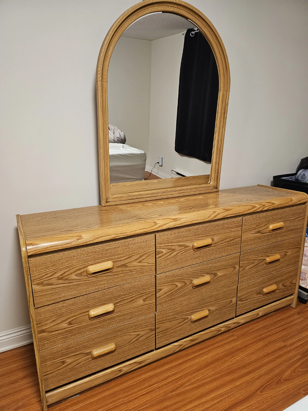 Vintage Oak Bedroom Furniture Set