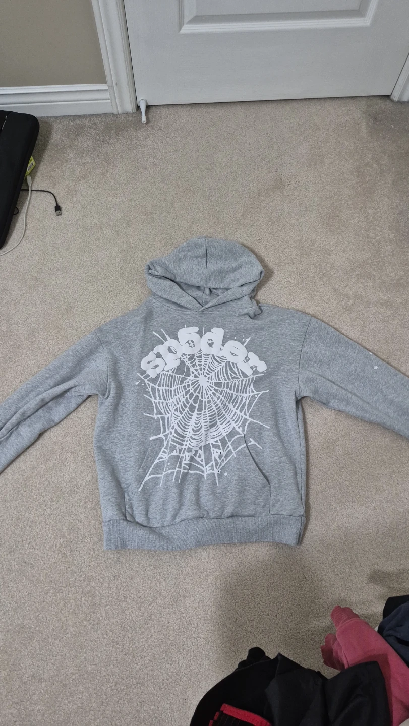 SP5DER Grey Hoodie
