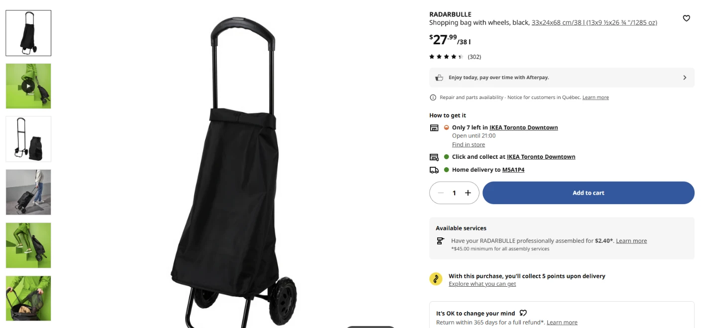 IKEA RADARBULLE Shopping Bag with Wheels - photo 2