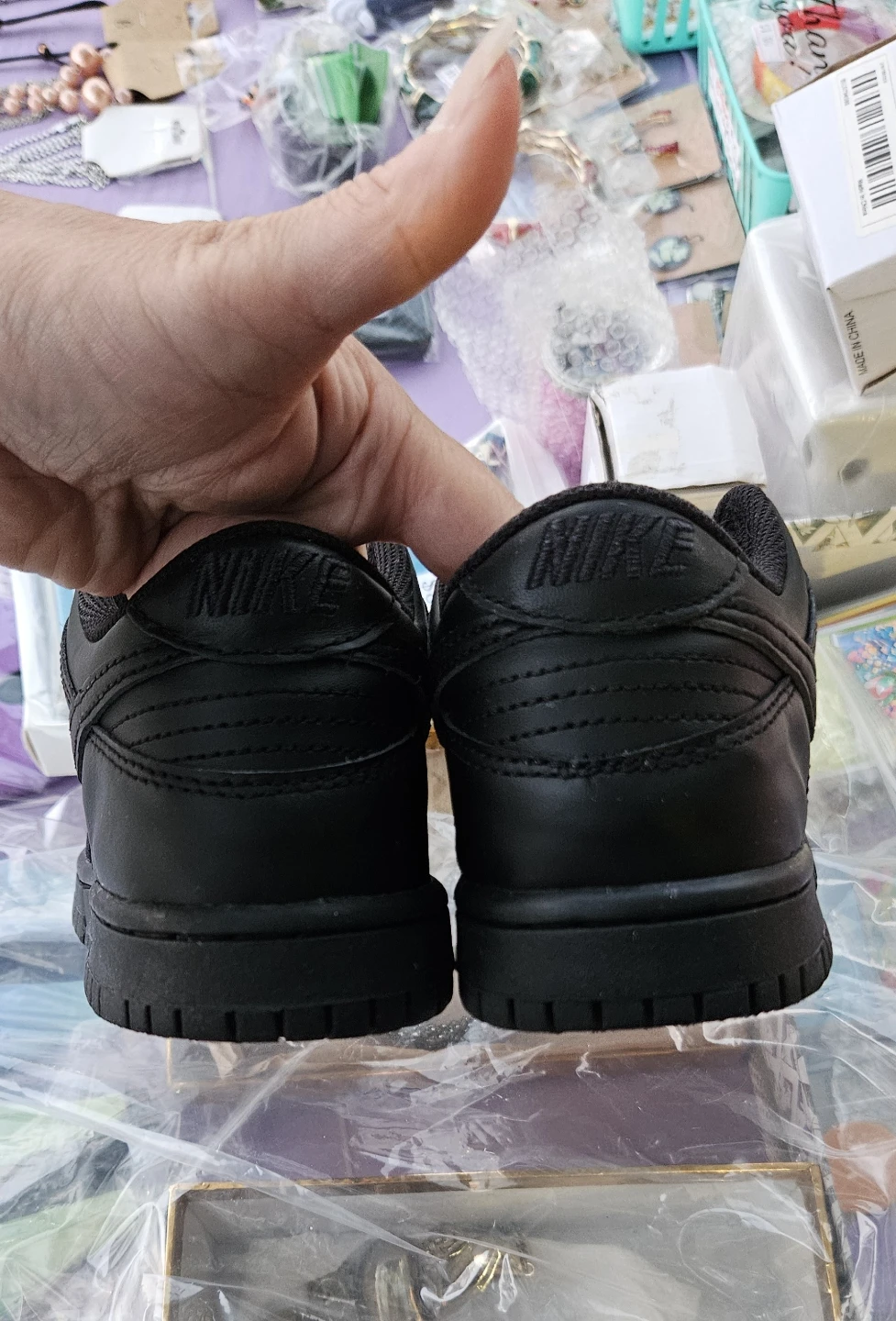 Nike Dunk Low Triple Black Sneakers - photo 5