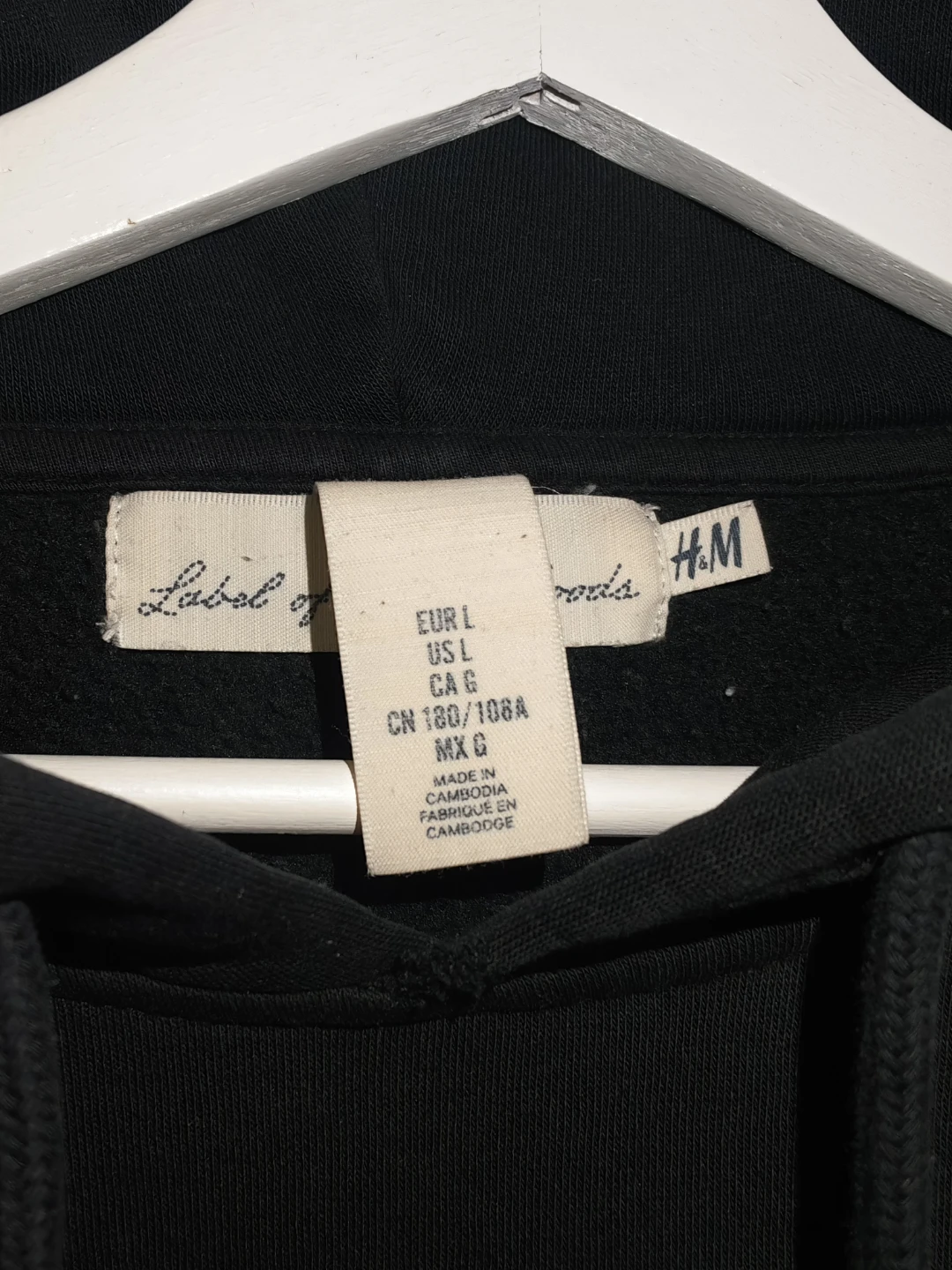 h&m black love hoodie (has some frat) - photo 2