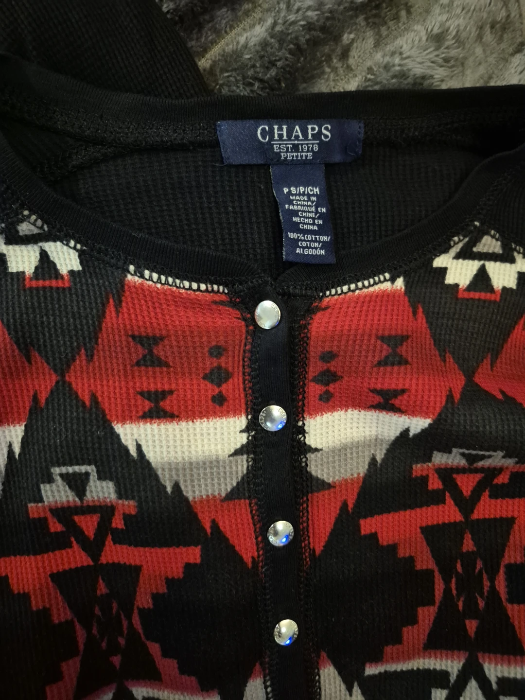 Chaps Petite Long-Sleeve Henley - photo 3