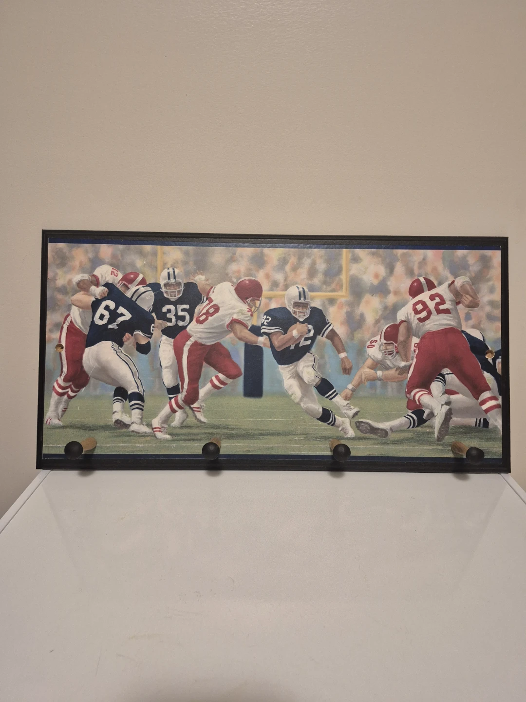 Vintage Football Wall Mount Rack