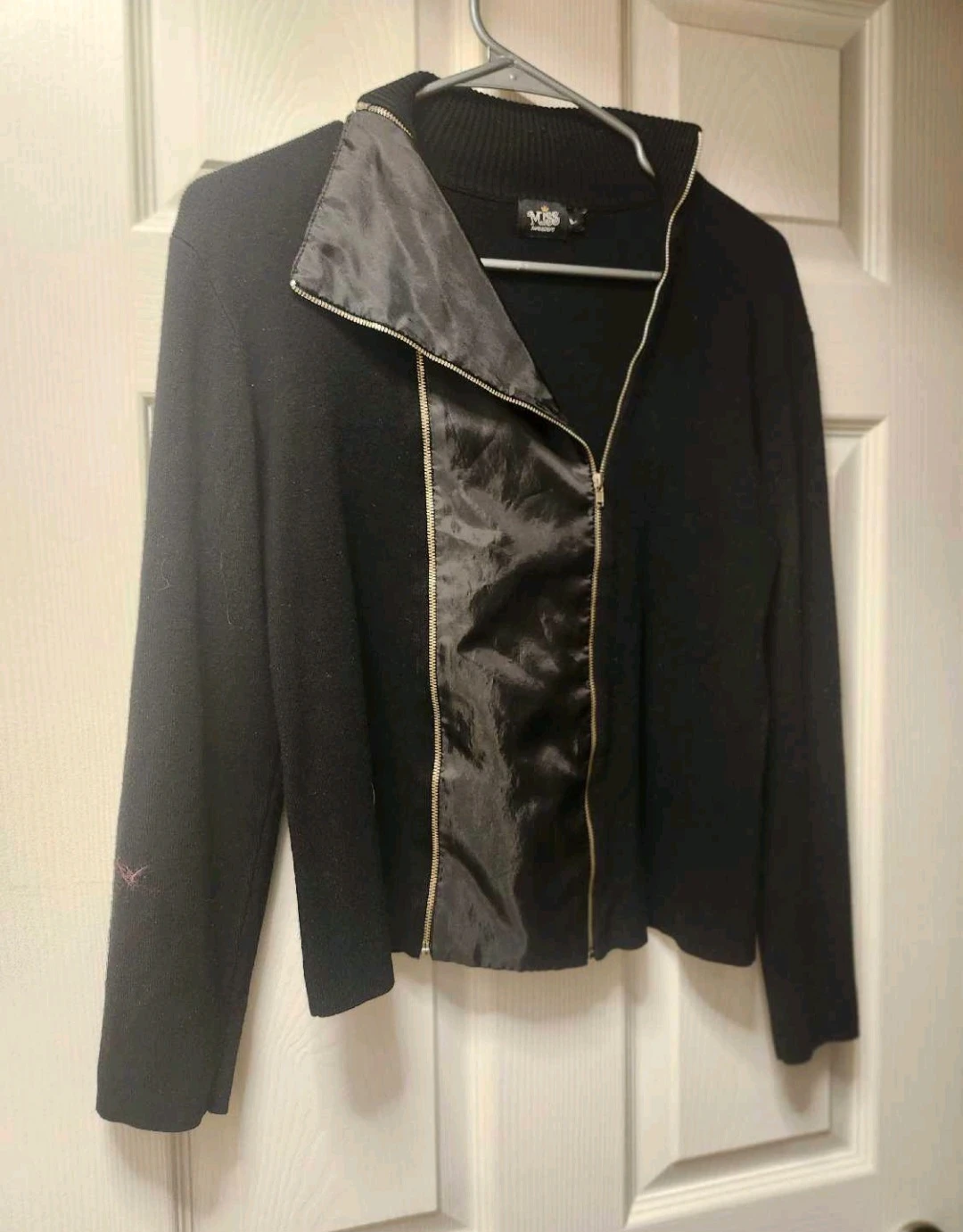 Miss Sweater Black Zip-Up Knit Jacket - photo 2