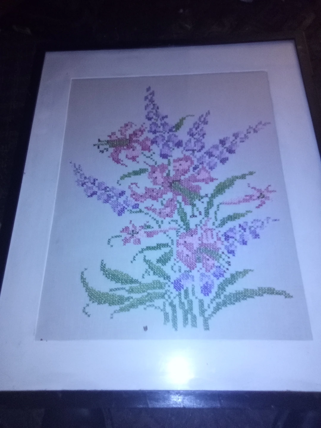 Needle Point Picture in Frame