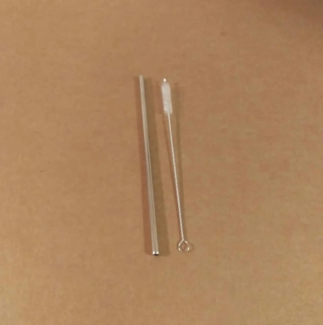 Stainless Steel Straw & Brush Set 🏈