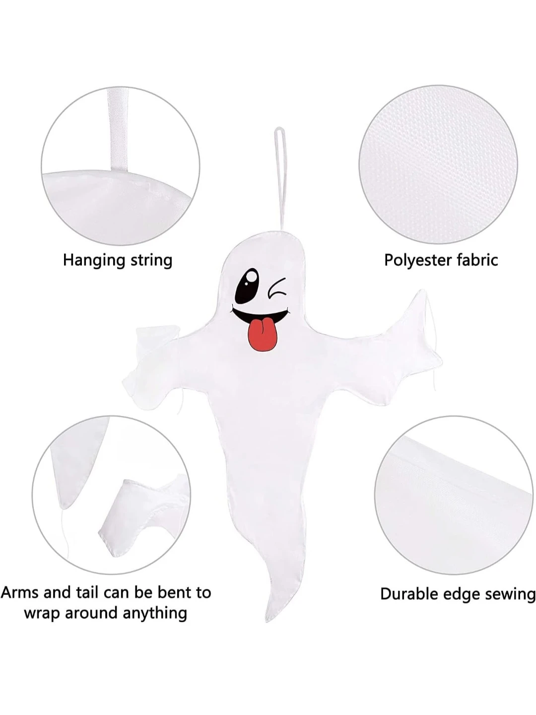 New outdoor Halloween Hanging Cloth Ghost set 2 Decorations - photo 5