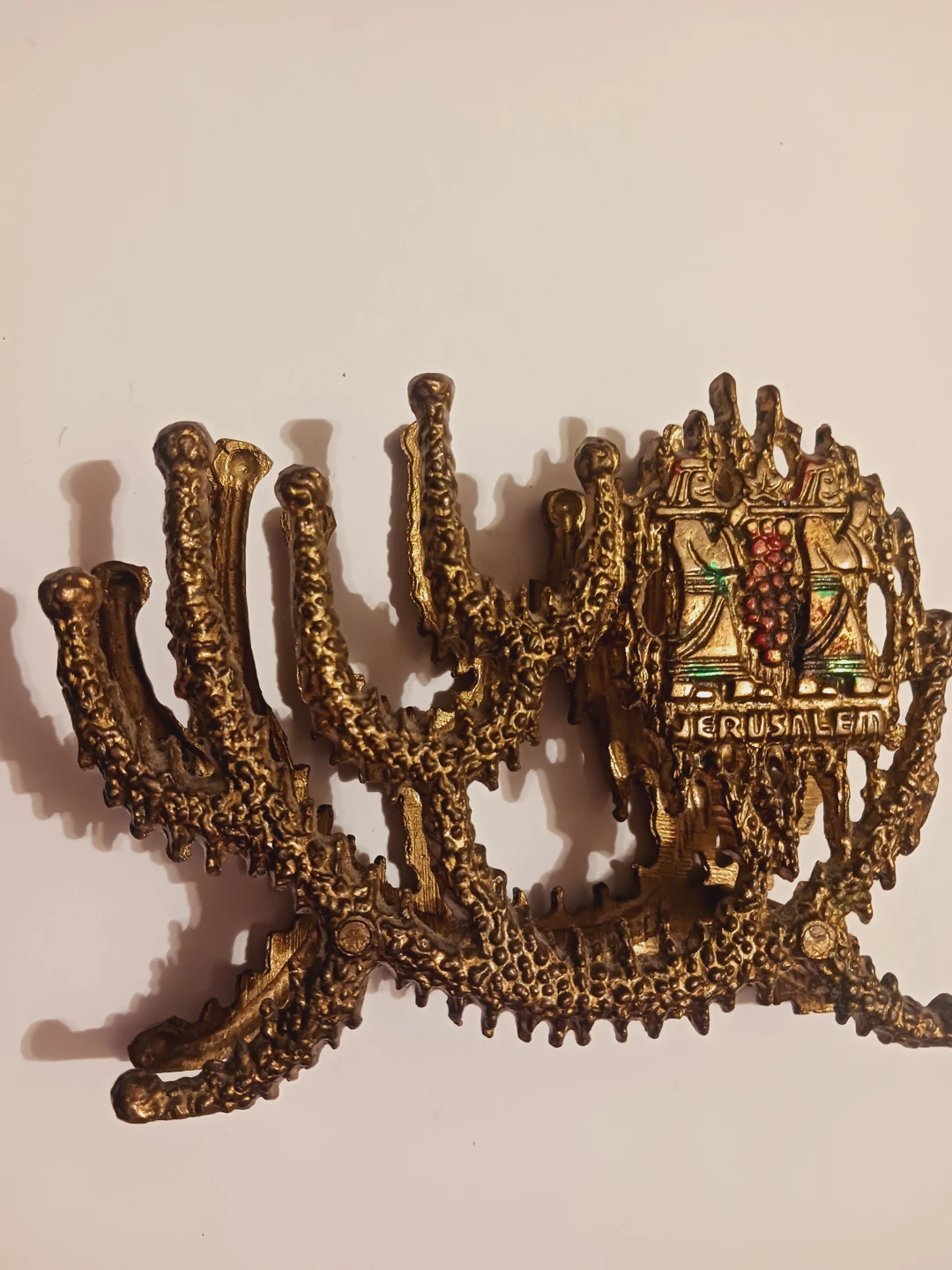 Judaica Jerusalem Brass Napkin Holder - photo 3