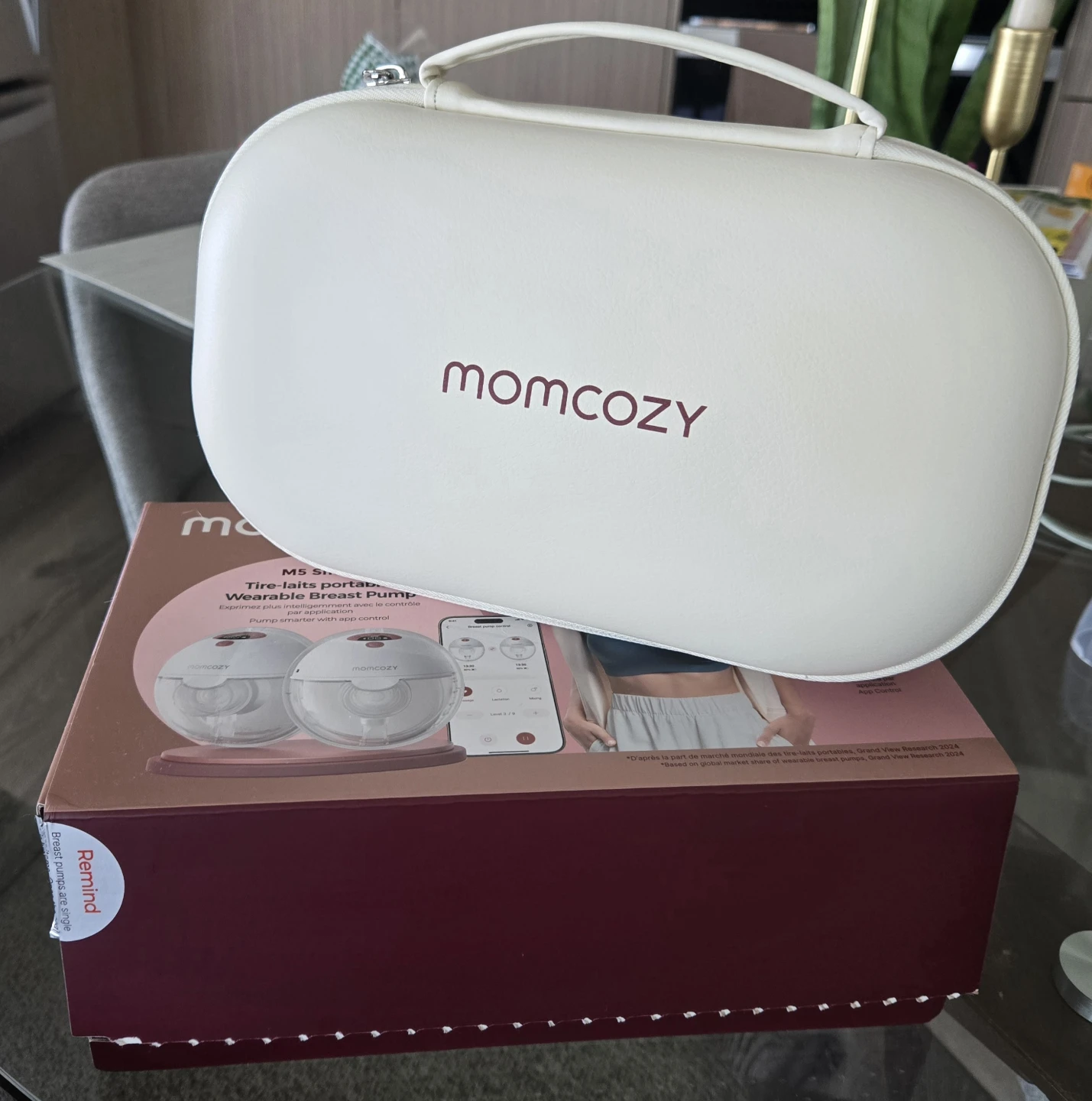 Momcozy M5 Smart Hand-Free Wearable Breast Pump (Cozy Red*2) - photo 4