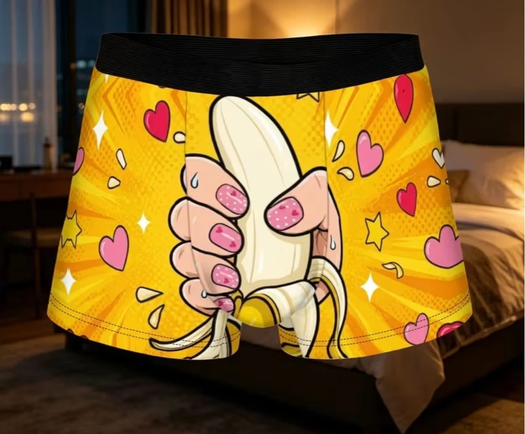 Novelty Banana Print Boxer Briefs