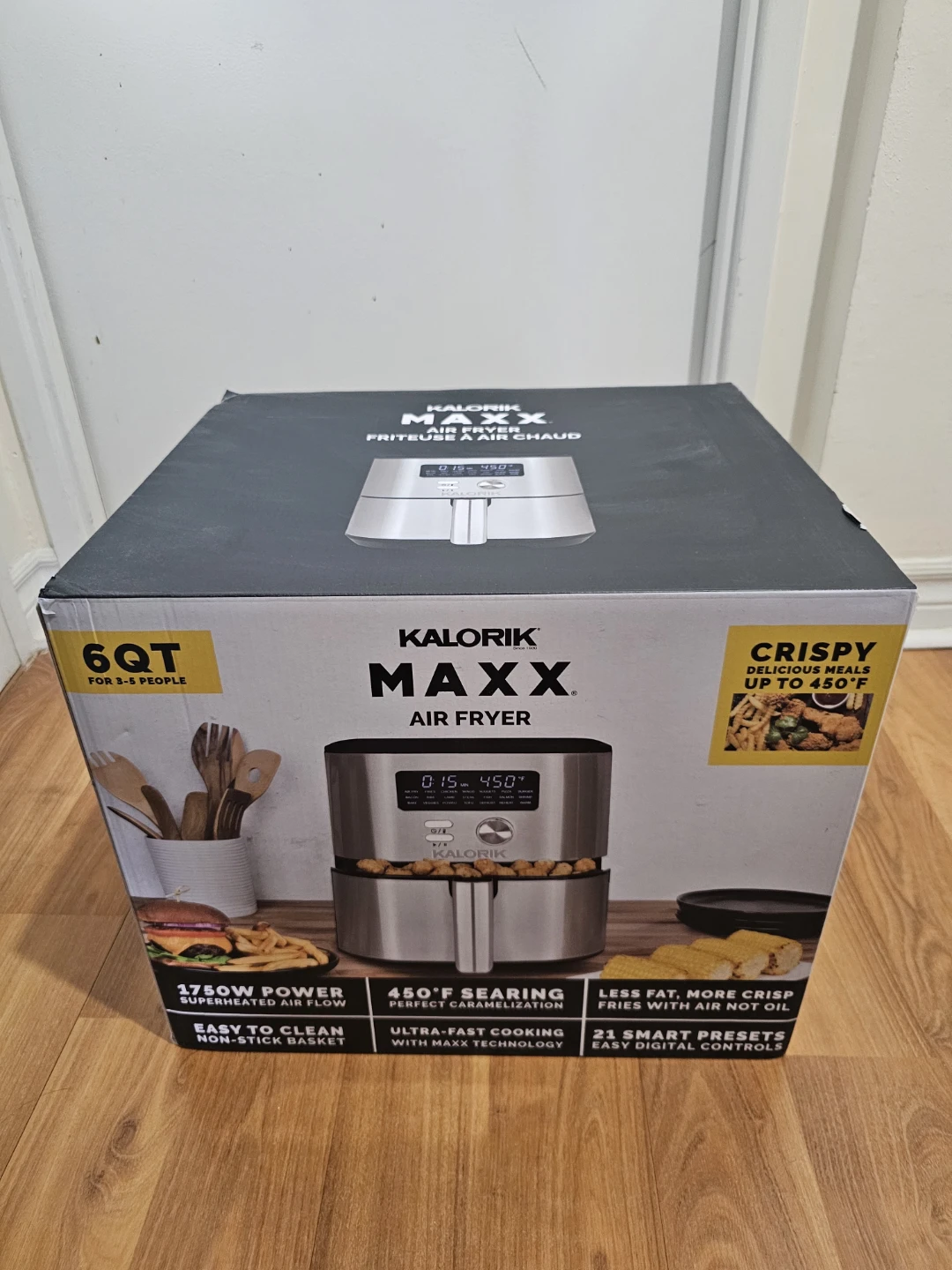 KALORIK MAXX Stainless Steel Digital Air Fryer Oven, 6 QT. 🏈