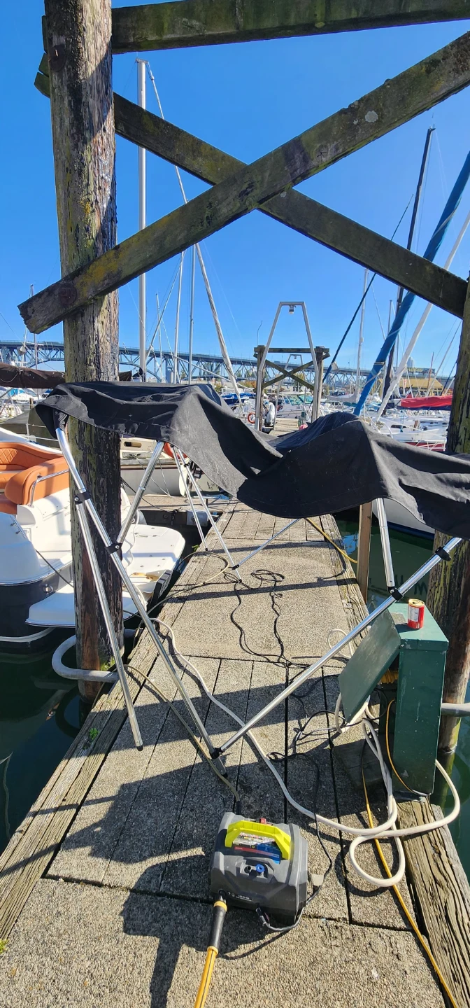 Boat Bimini Top Black