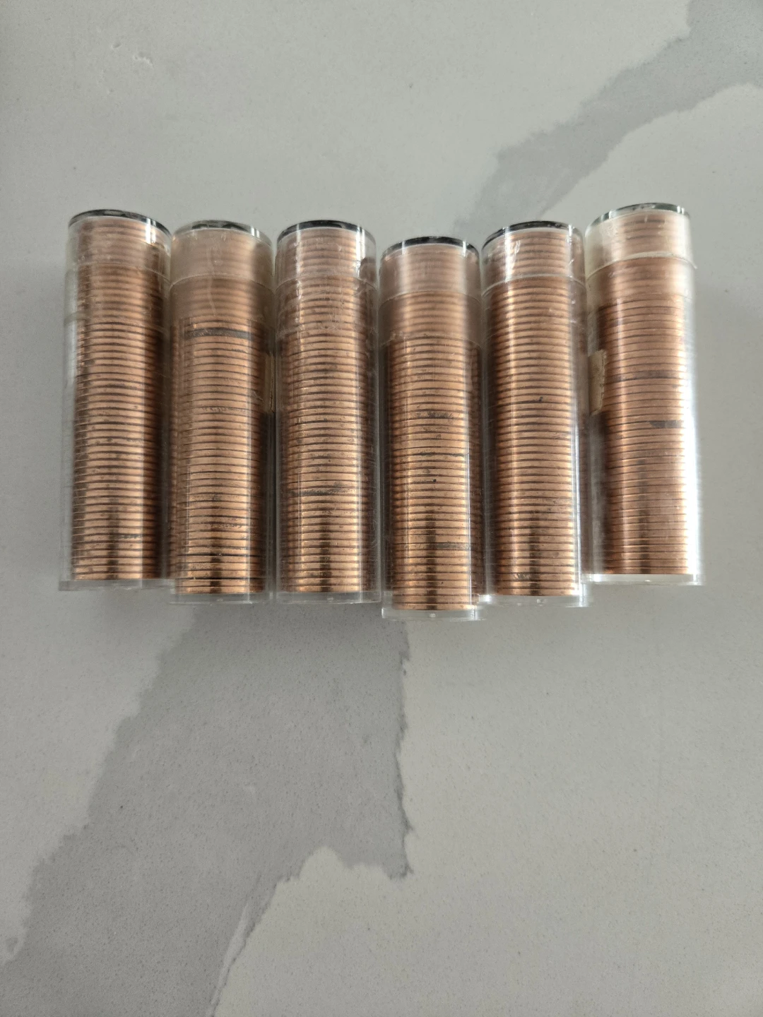 6 Tubes of 1963 Canadian Pennies - photo 2