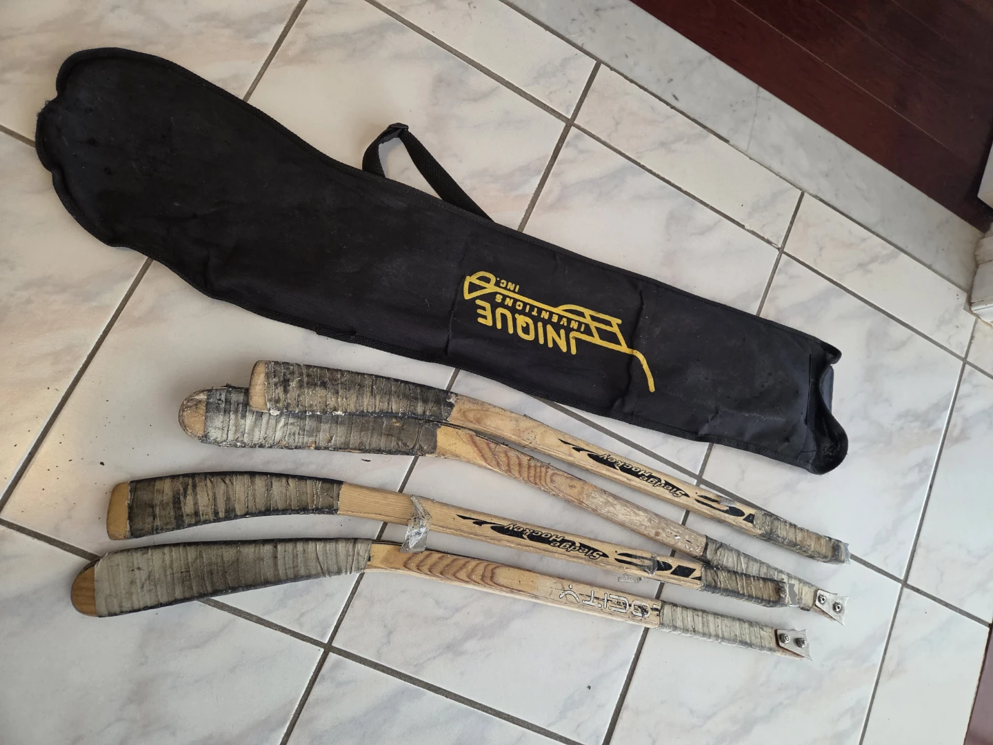 Unique Inventions Sledge Hockey Sticks with Bag