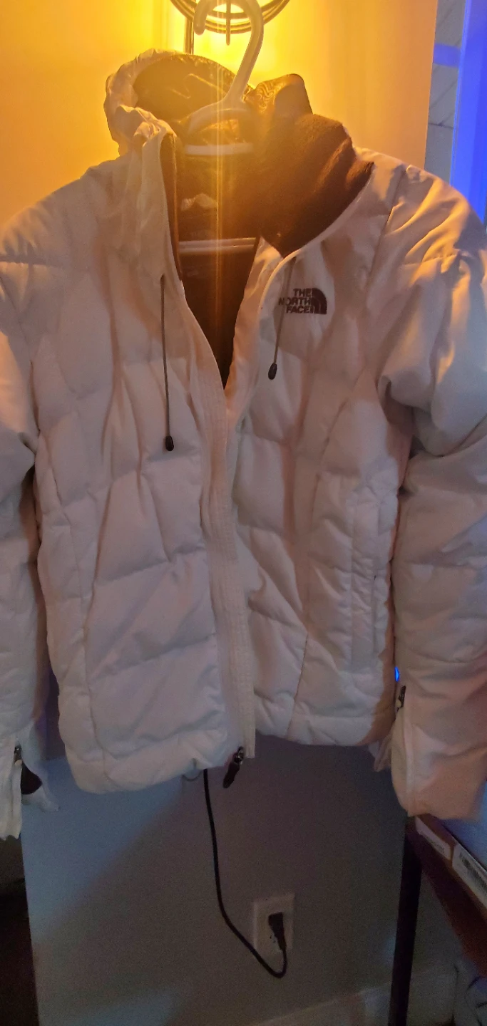 The North Face White Down Jacket.