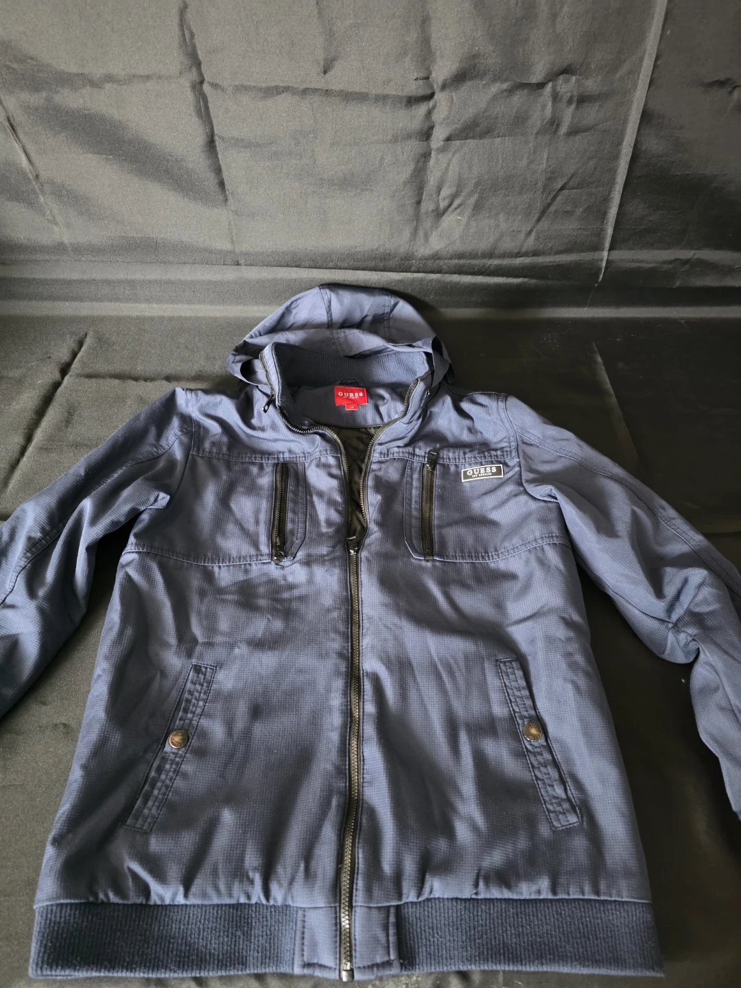 Guess Hooded Bomber Jacket Size 14