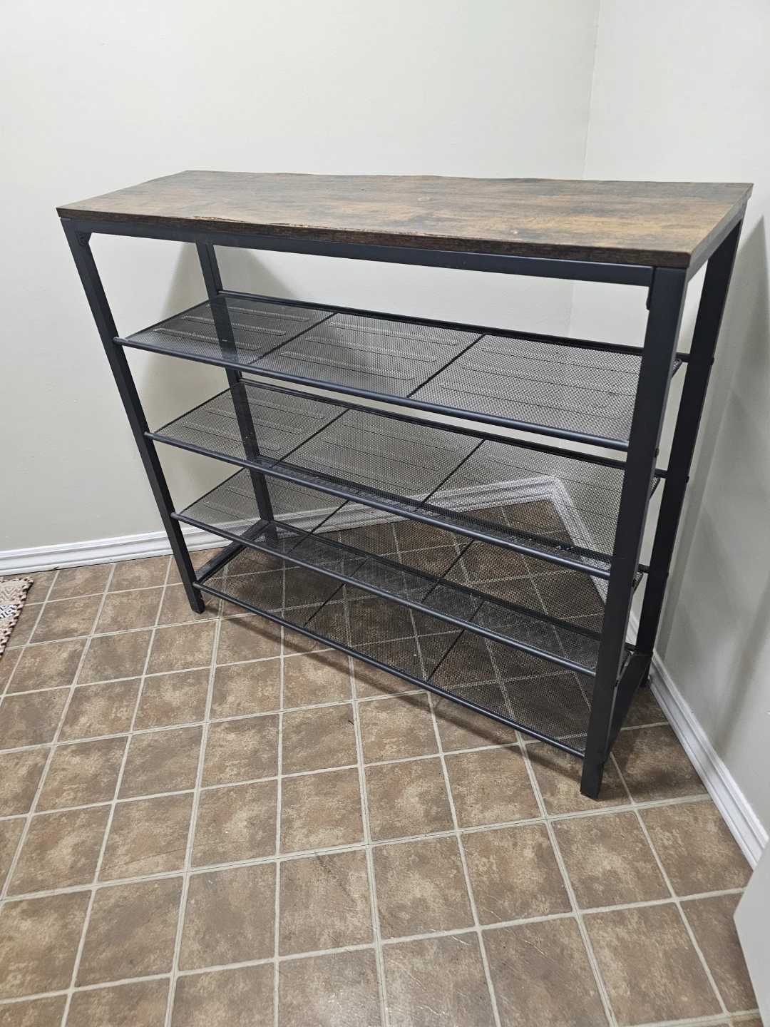 Industrial Metal Shoe Rack - photo 2