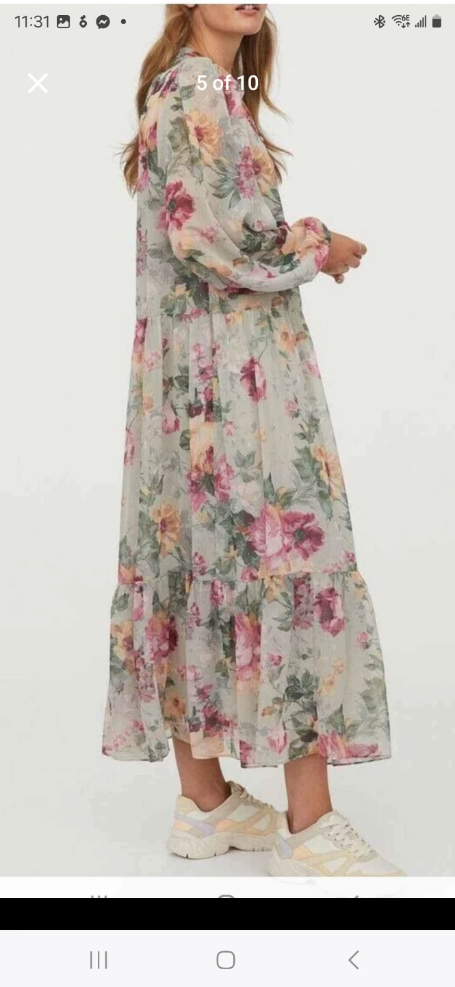 H&M Floral Tiered Maxi Dress size M BNWT - photo 5