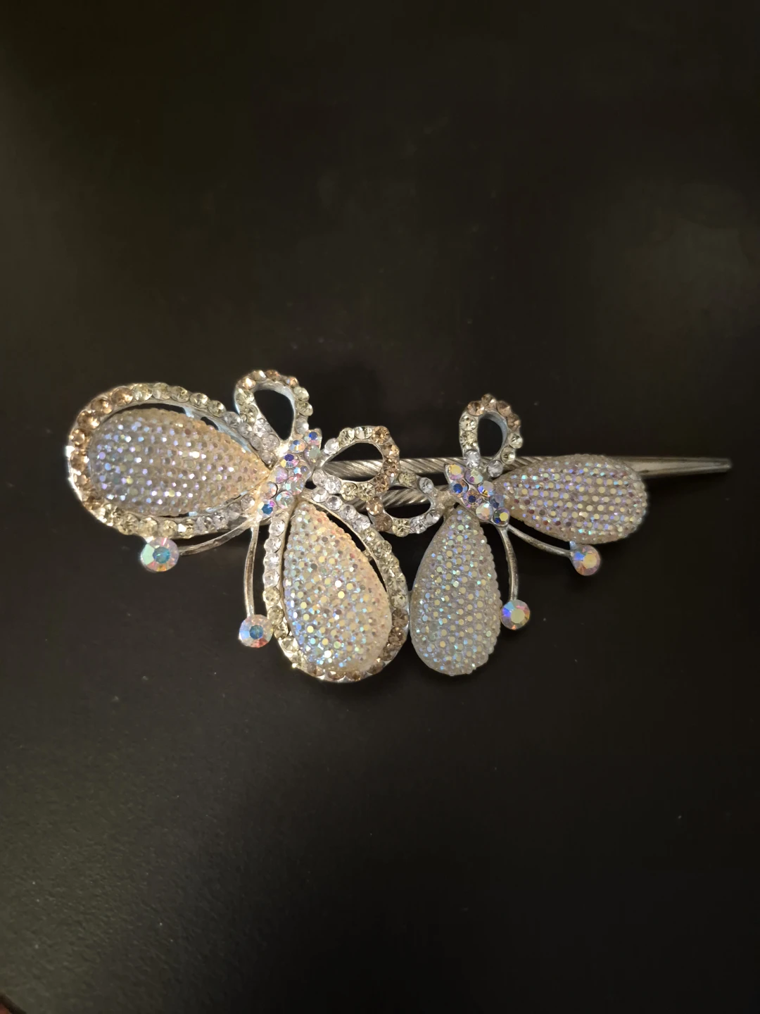 Butterfly Rhinestone Hair Barrette