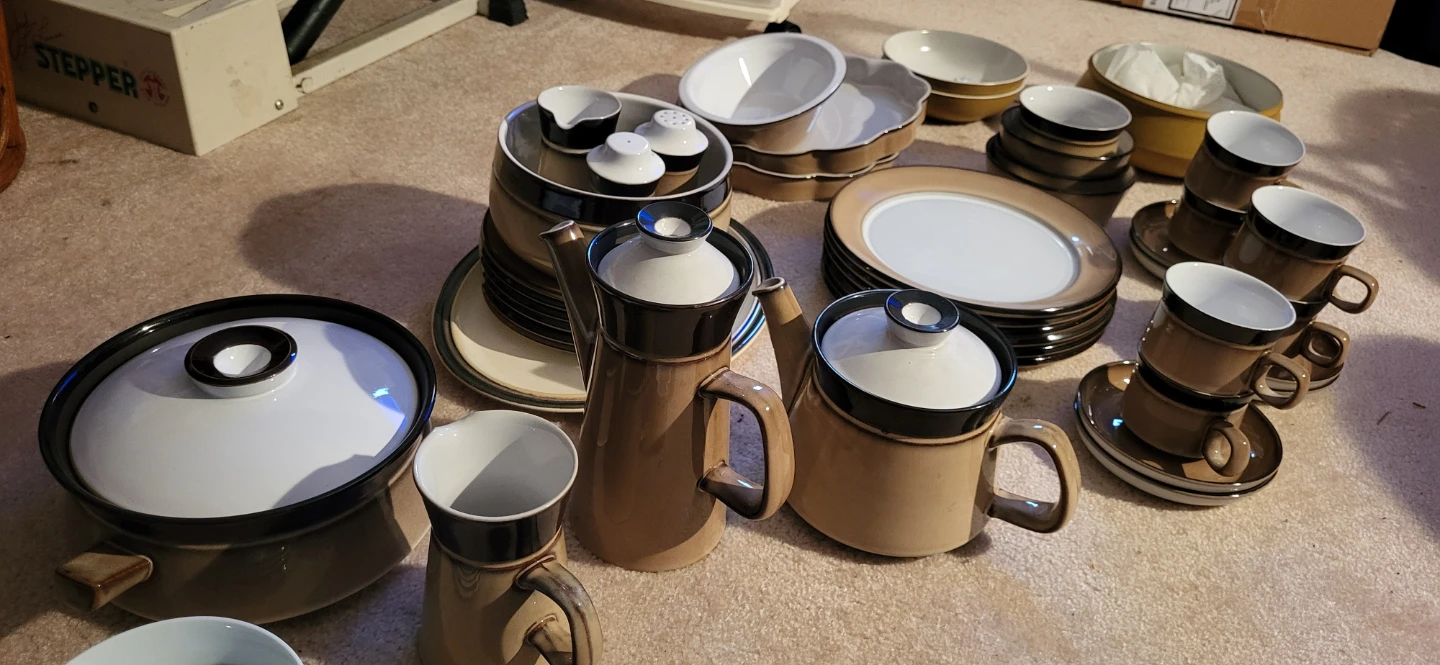 Denby Pottery Mug and Dish Set