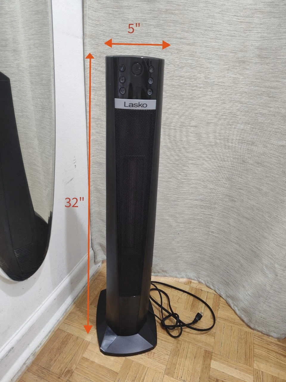 Lasko 751320 Oscillating Ceramic Tower Space Heater, 1500W