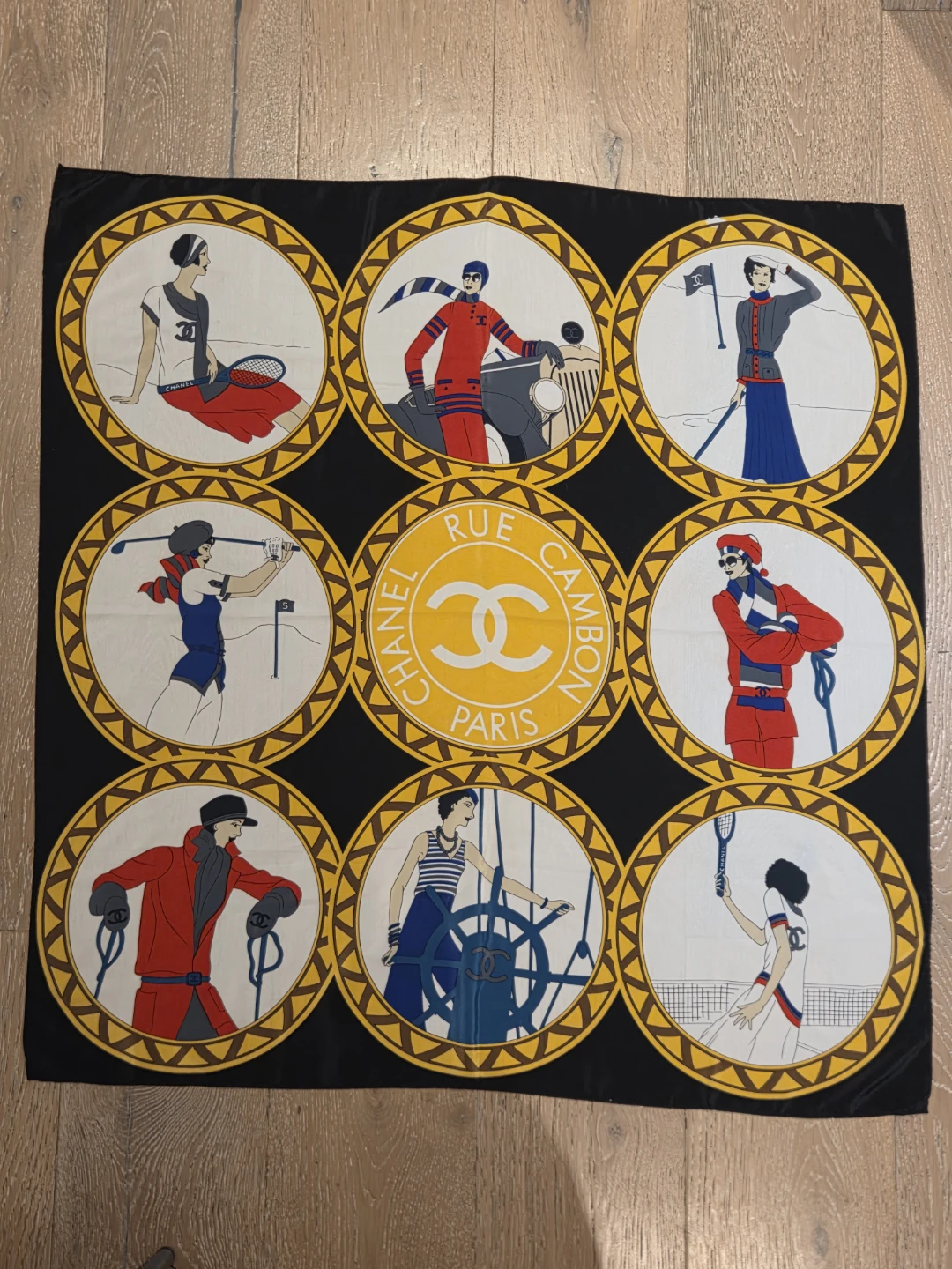 Channel vintage silk scarf