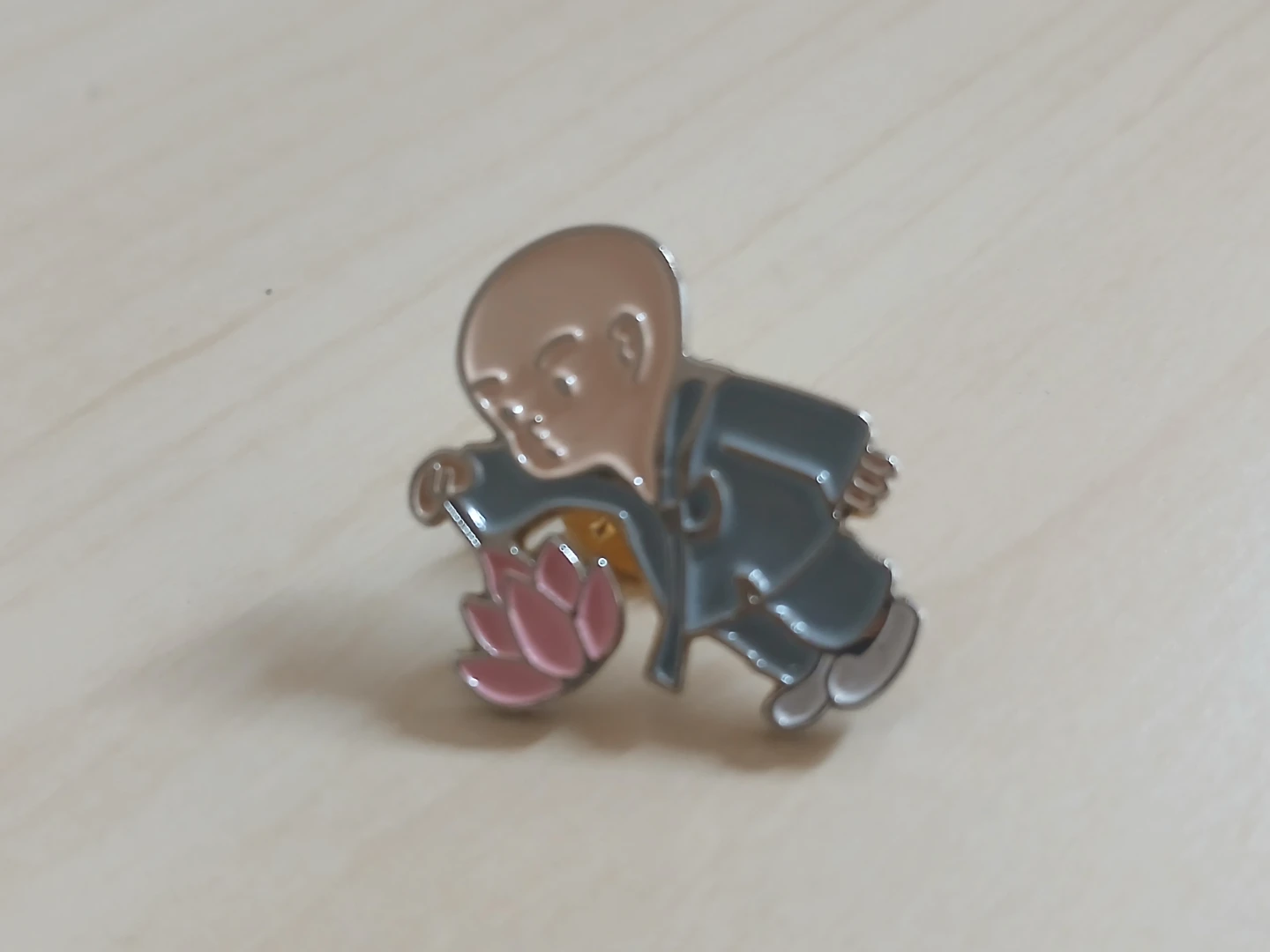 Enamel Monk Pin