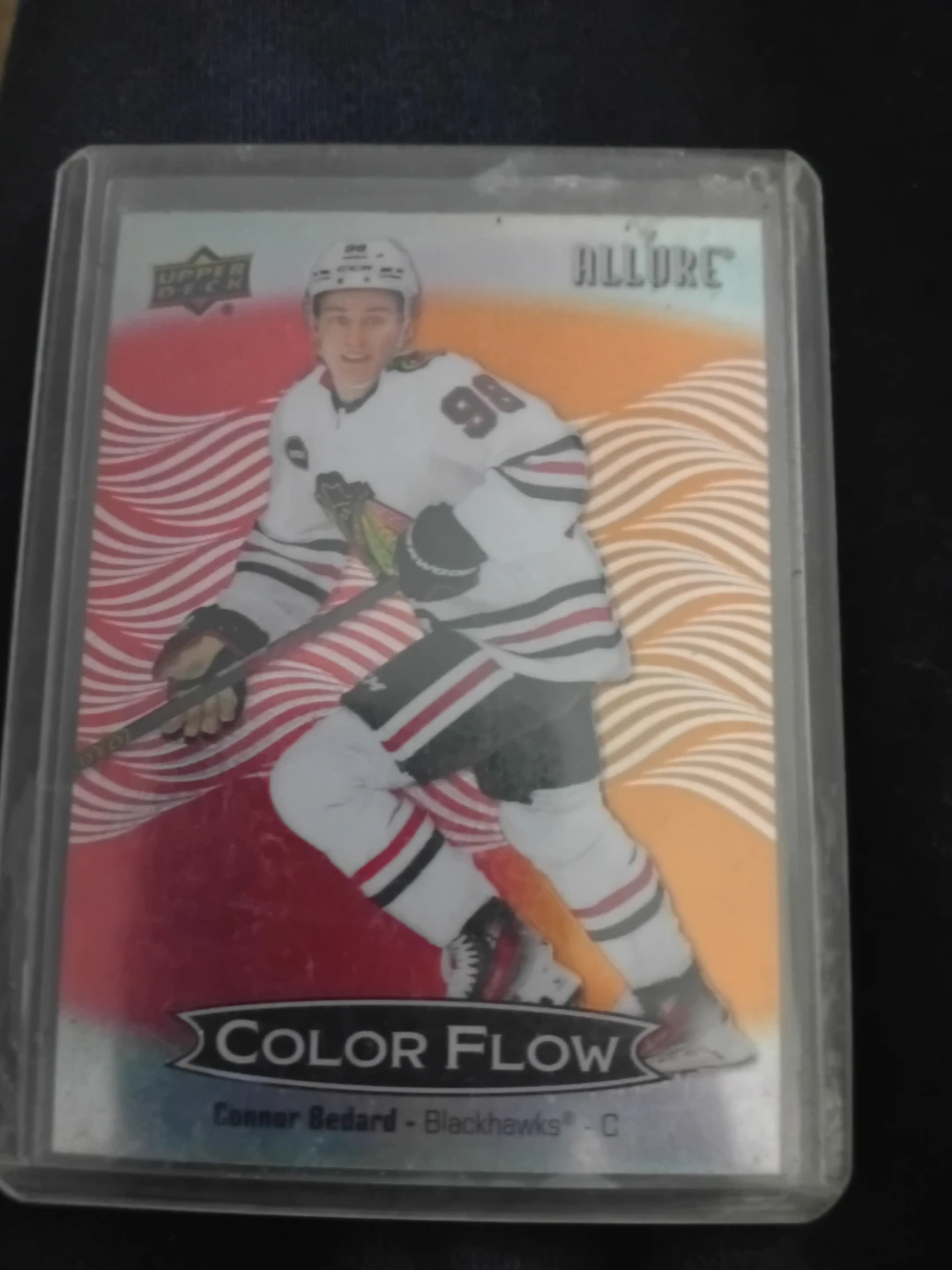 Connor Bedard 2024-25 Allure Color Flow Red-Orange Card