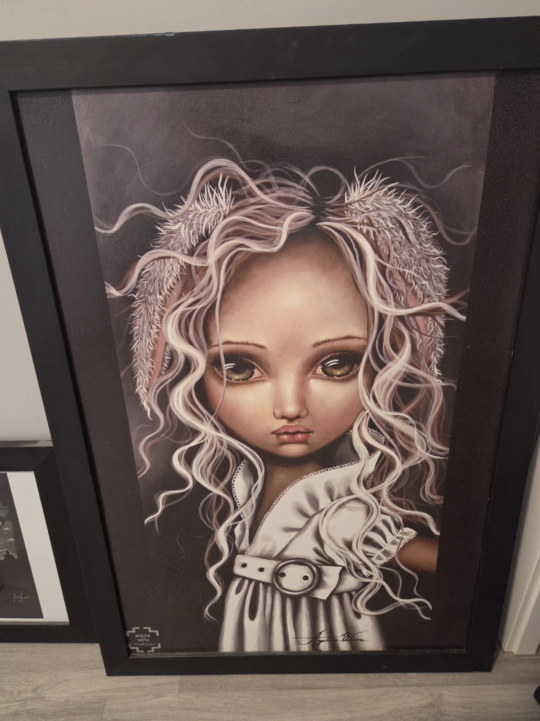 Angelina Wrona Timide Lapin Framed Print
