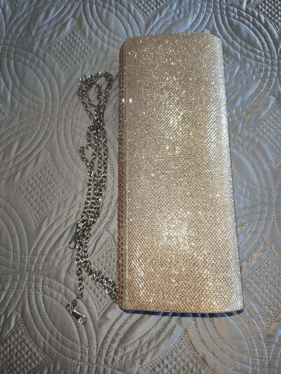 Crystale Gold Glitter Clutch Purse - photo 2