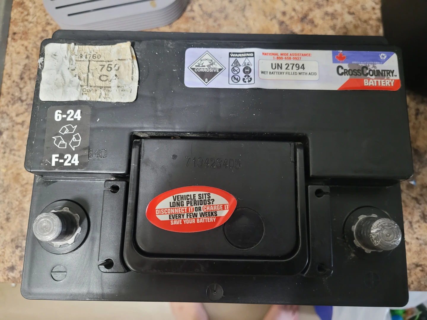 Cross Country 12V Car Battery - 750 CA - Fully Charged