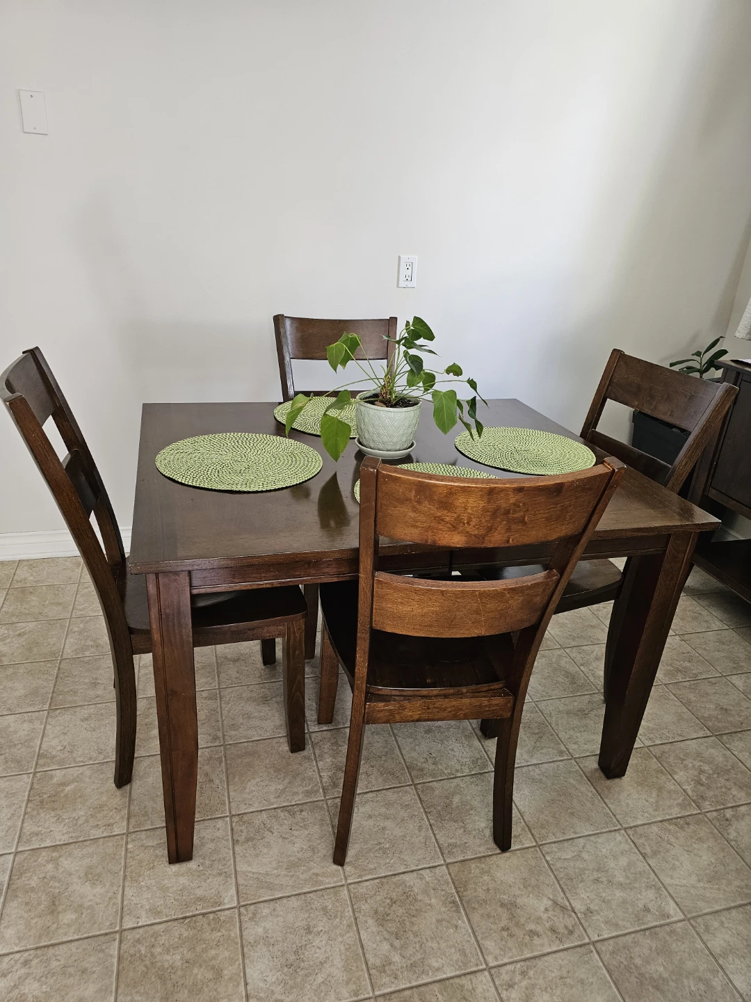 Dark Wood Dining Buffet Console with extension.