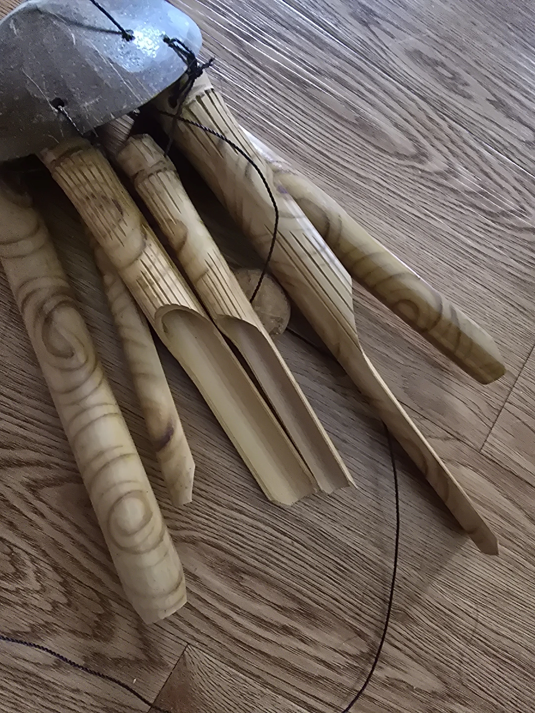 Bamboo and Coconut Shell Wind Chime - photo 3